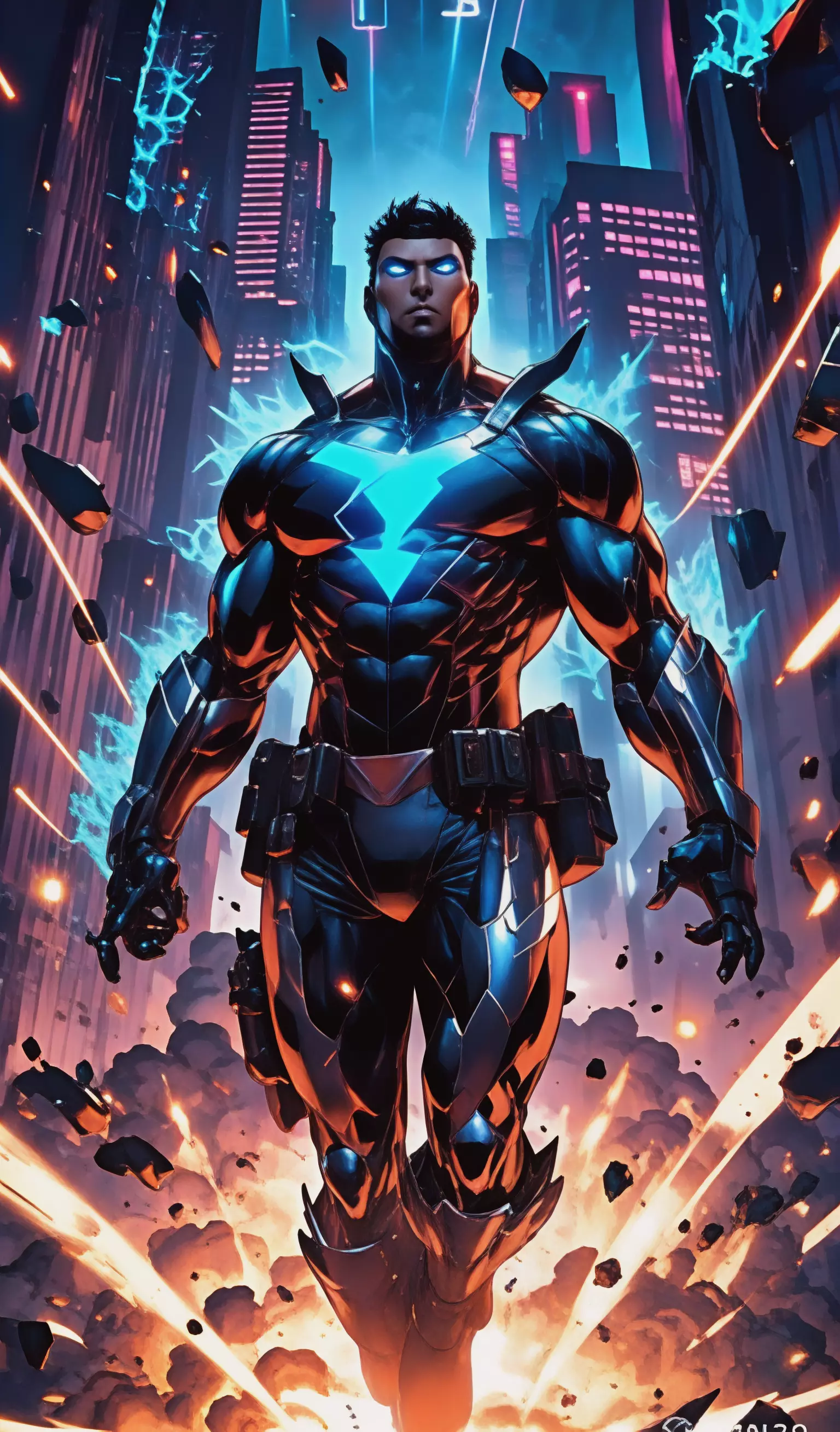 Anime image after upscale